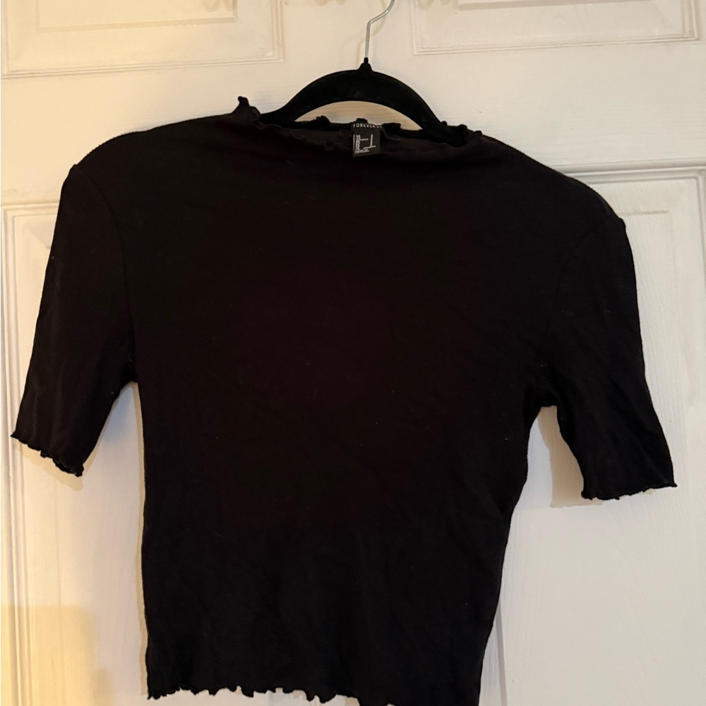 Forever 21 Black Short Sleeve Top